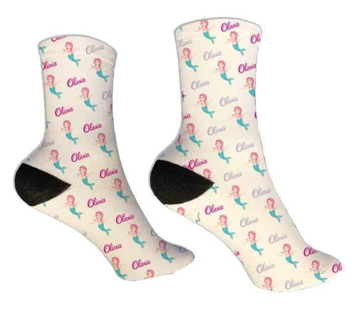 Personalized Mermaid Design Socks