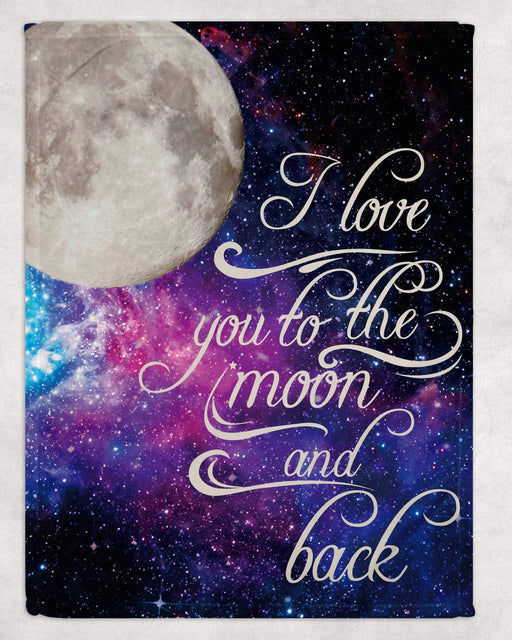 Love you To the Moon and Back Design Soft Micro Fleece Blanket