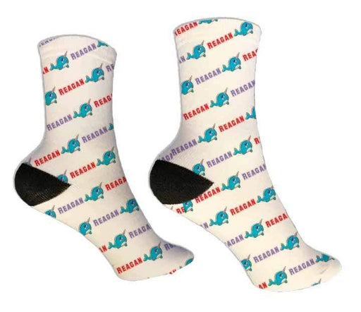 Personalized Narwhal Design Socks