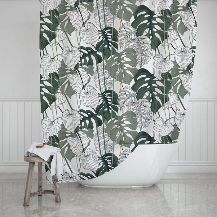 Greenery Design Shower Curtain