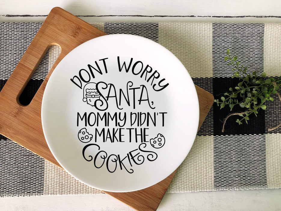 Santa's Cookies Design Ceramic Plate