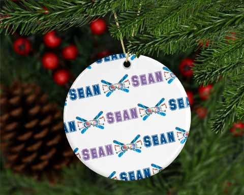 Personalized Skiing Ornament