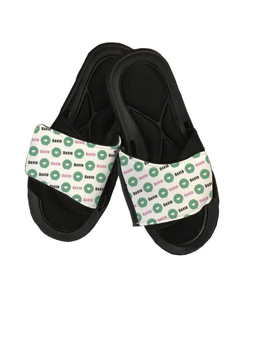 Personalized Donut Design Slide Sandals