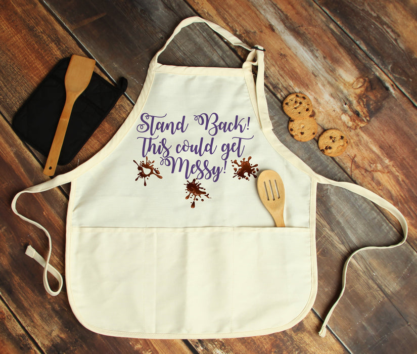 Stand Back This Could Get Messy Personalized Apron - Potter's Printing