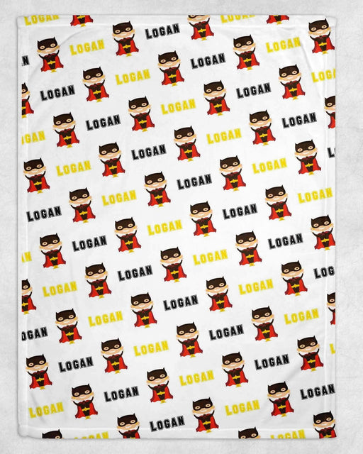 Personalized Superhero Boy Design Soft Micro Fleece Blanket