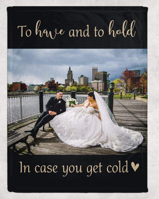 In Case You Get Cold Design Wedding Photo Blanket