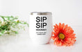 Sip Sip Hooray! It's Your Last Chemo Day! Design 12oz Stainless Steel Wine Tumbler