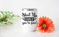 Shut Up Liver You're Fine! Design 12oz Stainless Steel Wine Tumbler
